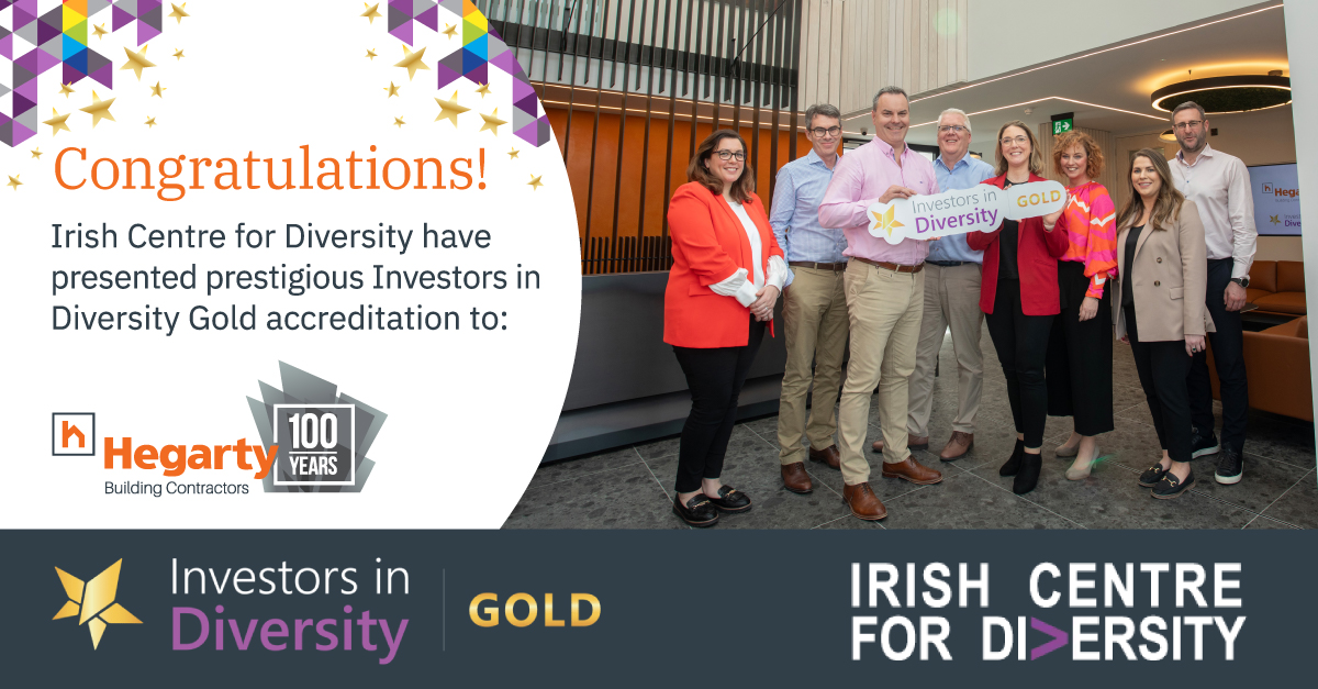 PJ Hegarty recognised for progress in Diversity and Inclusion as company wins Investors in Diversity Gold award